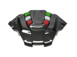 Alfa Romeo Giulia Engine Cover - Carbon Fiber - QV Version - Italian Theme Accents Alfa Romeo Giulia Engine Cover - Carbon Fiber - QV Version - Italian Theme Accents